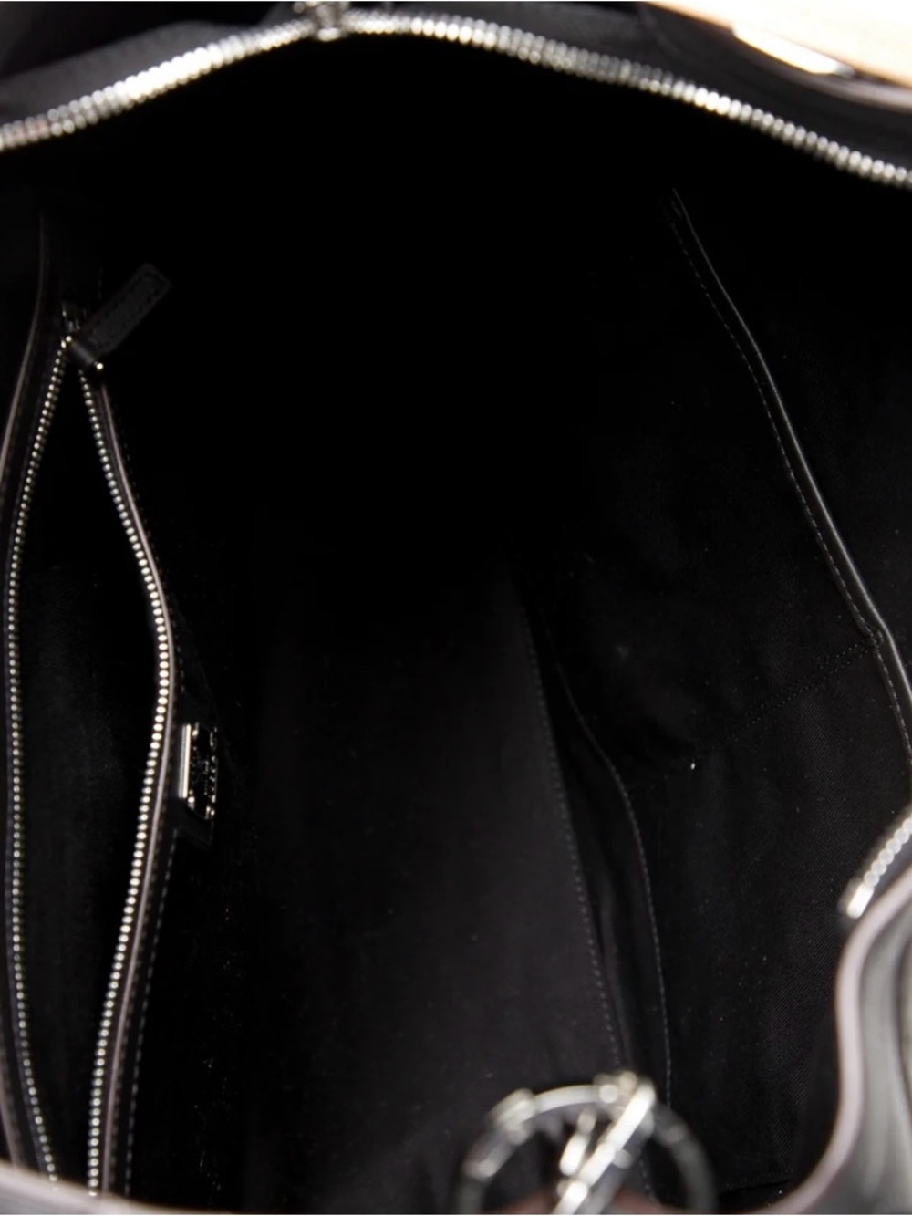 MCM Embossed Leather Hobo Bag with Contrast Handle - Picture 3 of 4
